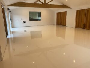 white epoxy garage floor in westlake village, ca