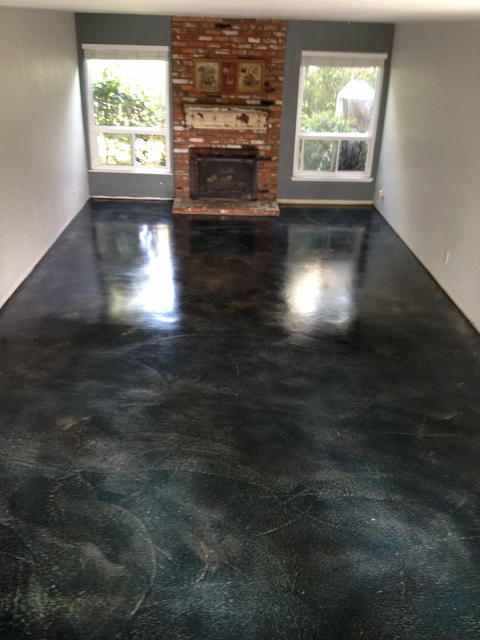 Resurfaced And Stained Concrete Floors In Oxnard Ca C N